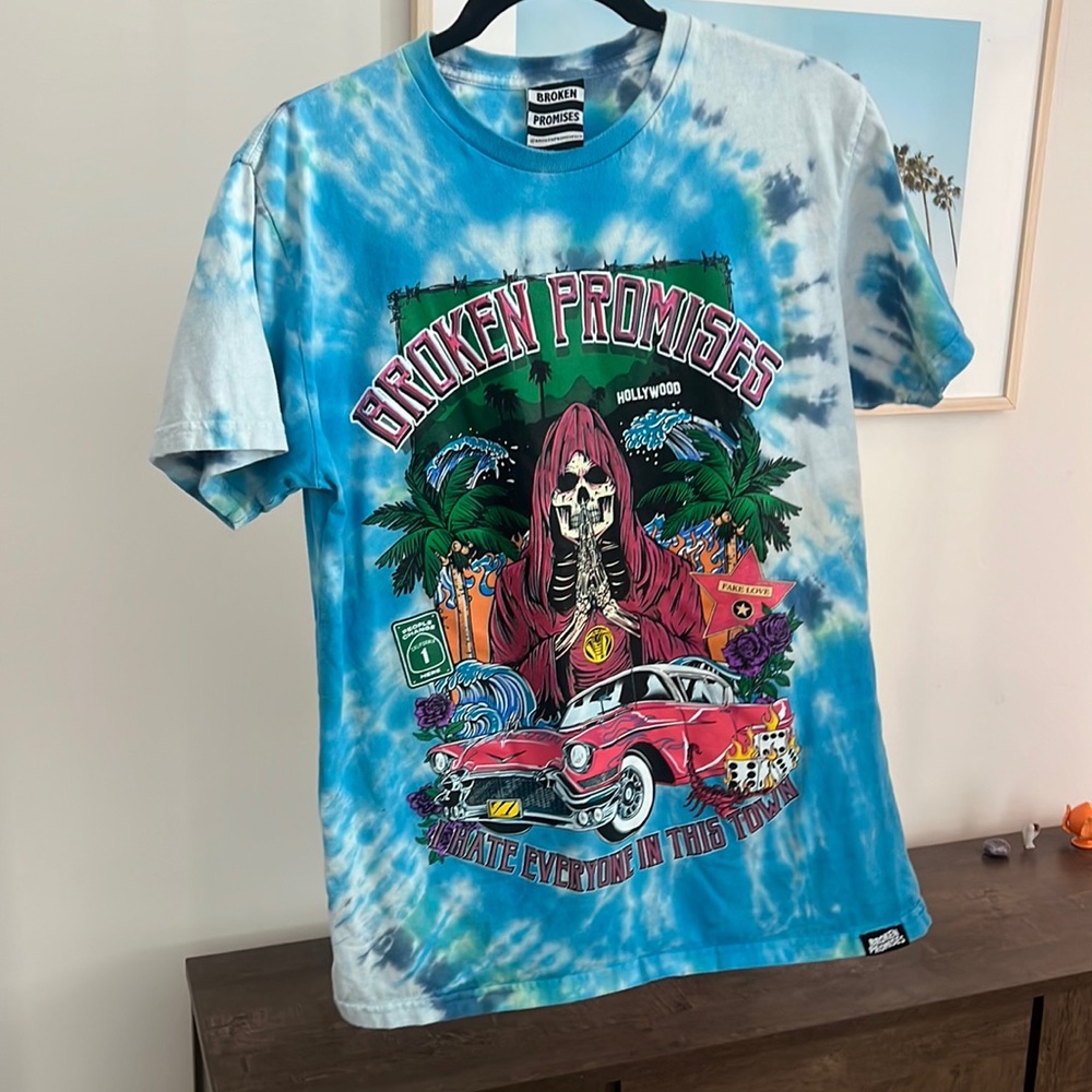 Broken Promises Tie Die Tee- M